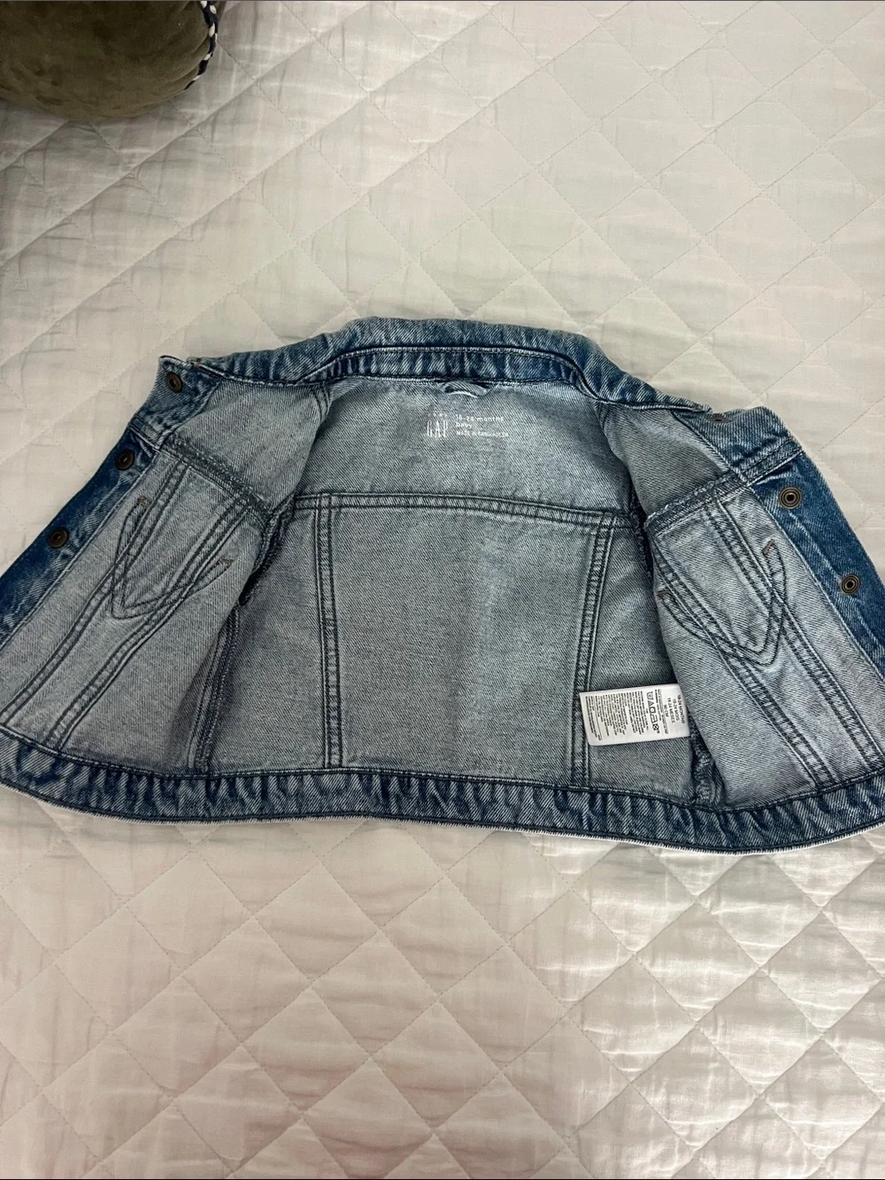 GAP Kids Blue Denim Jacket with Heart Pockets